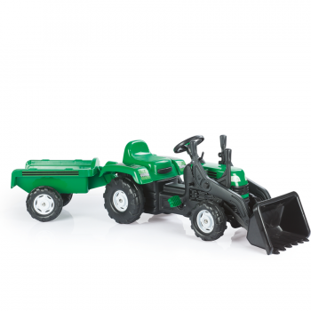 Jucarie Excavator cu pedale si remorca