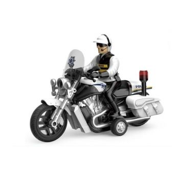 Motocicleta de politie cu figurina, scara 1:16, cu lumini si sunete, pentru copii 3+ ani
