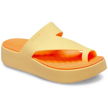 Papuci Crocs Getaway Platform Toe Loop Portocaliu - Golden Hour
