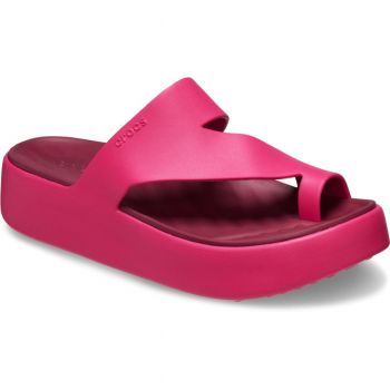 Papuci Crocs Getaway Platform Toe Loop Roz - Dragon Fruit