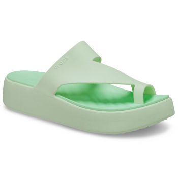 Papuci Crocs Getaway Platform Toe Loop Verde - Jade Tint