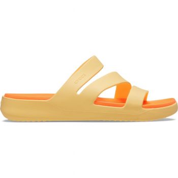 Papuci Crocs Getaway Strappy Portocaliu - Golden Hour ieftini de firma originali