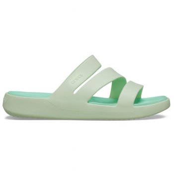 Papuci Crocs Getaway Strappy Verde - Jade Tint