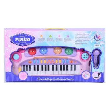 Pian electronic de jucarie cu microfon, lumini si sunete – Dream Piano XL, pentru copii