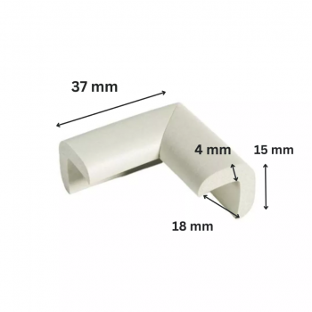 Protectie colturi Car Boy Safety 18x37x15x4mm Gri Deschis