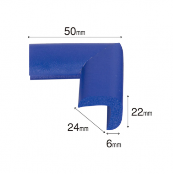 Protectie colturi Car Boy Safety 24x50x22x6mm Albastru