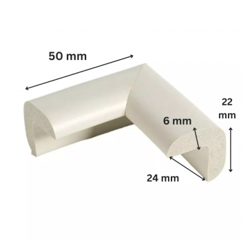 Protectie colturi Car Boy Safety 24x50x22x6mm Gri Deschis