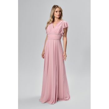 Rochie de ocazie premium din voal cu strass-uri Honesty Rose