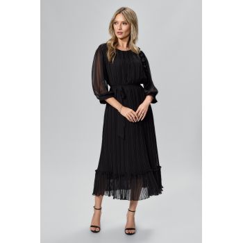 Rochie eleganta din voal cu pliuri Bionda Neagra