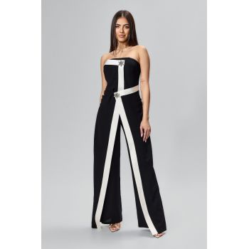 Salopeta de ocazie premium cu croi petrecut Eva Neagra