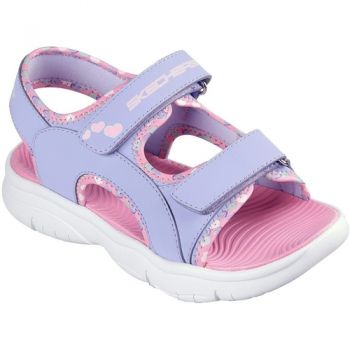 Sandale copii Skechers Flex Splash - Heart 303049L-LVLP ieftine