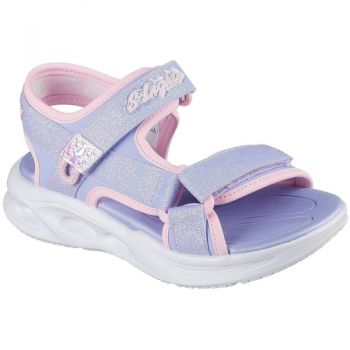 Sandale copii Skechers Sola Glow Sandal 303024L-LVLP ieftine