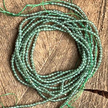 Sirag margele pietre semipretioase sfere fatetate APATIT VERDE