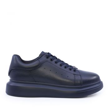 Sneakers ușori bărbați Benvenuti bleumarin din piele 3850BP311BL