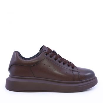 Sneakers ușori bărbați Benvenuti maro din piele 3850BP311M