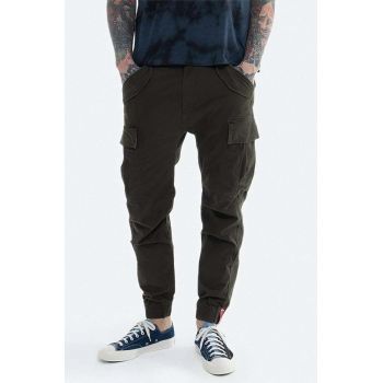 Alpha Industries pantaloni Spodnie Alpha Industries Alman Pant 188201 413 barbati, culoarea verde, cu fason cargo