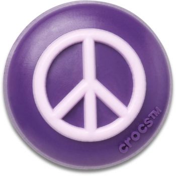 Jibbitz Crocs Black and Pink Peace Sign