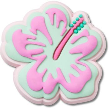 Jibbitz Crocs Turquoise and Pink Hibiscus Jibbitz Crocs Turquoise and Pink Hibiscus