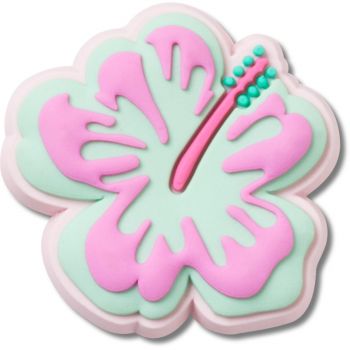 Jibbitz Crocs Turquoise and Pink Hibiscus ieftini de firma originali