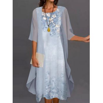 Rochie din 2 piese, design floral, Eveline
