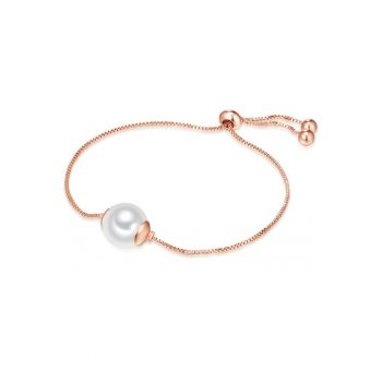 Bratara placata cu aur de 14K si decorata cu perla sintetica