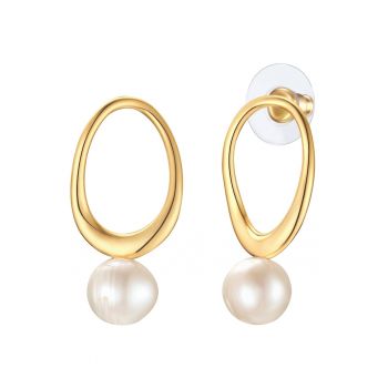 Cercei de aur de 14K filat - cu perle de cultura