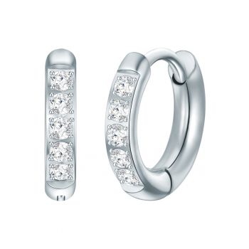 Cercei de otel inoxidabil cu zirconia