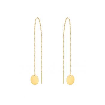 Cercei drop placati cu aur de 14K