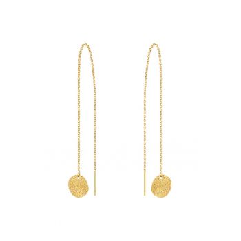 Cercei drop placati cu aur de 14K