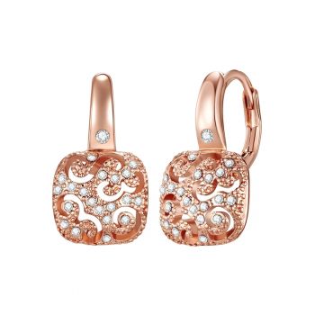 Cercei placati cu aur de 14K si decorati cu cristale 22517