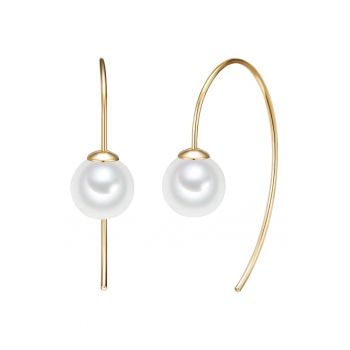 Cercei placati cu aur de 14K si decorati cu perle