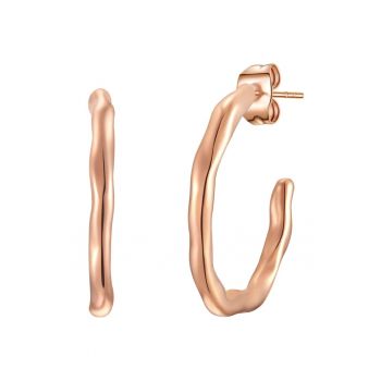 Cercei rotunzi placati cu aur de 14K