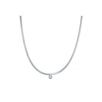 Colier din otel inoxidabil cu zirconia