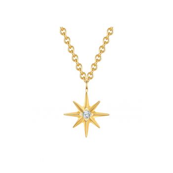 Colier placat cu aur de 14K - cu pandantiv stea