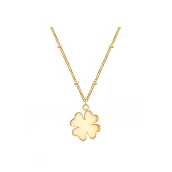 Colier placat cu aur de 14K - cu pandantiv trifoi