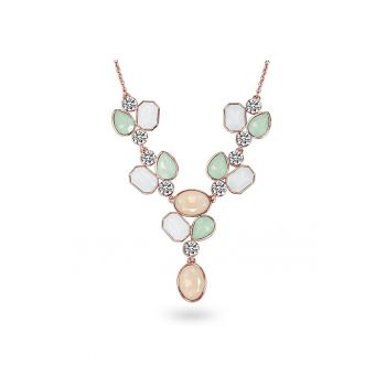 Colier placat cu aur de 14K si decorat cu cristale