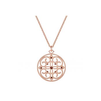 Colier placat cu aur de 14K si decorat cu pandantive cristale