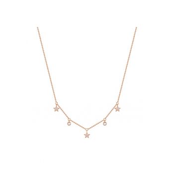 Colier placat cu aur de 18K - cu pandantive stele