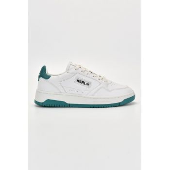 Pantofi sport de piele cu detalii contrastante