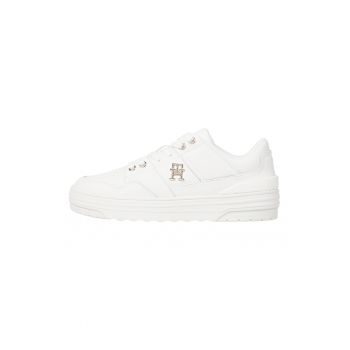 Pantofi sport din piele cu detalii din logo