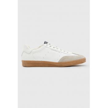 Pantofi sport din piele cu insertii din piele intoarsa