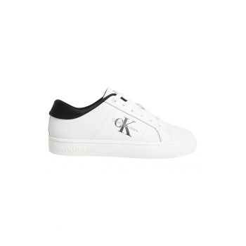 Pantofi sport din piele si piele ecologica cu logo in lateral