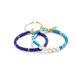Set de bratari ajustabile cu elemente de aur de 14K filat - 2 piese