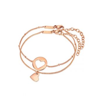 Set de bratari placate cu aur rose de 18K - 2 piese