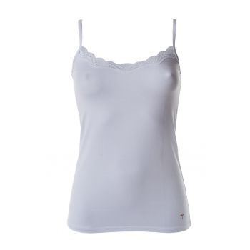 Top din amestec de modal cu garnitura de dantela