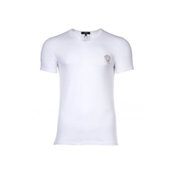 Tricou de casa cu decolteu in V si logo pe piept