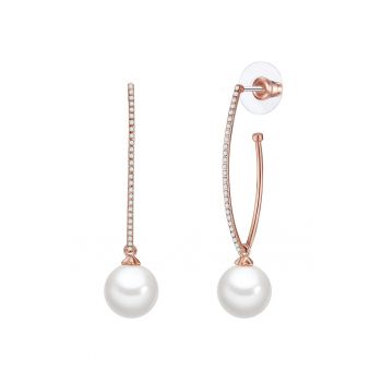 Cercei drop placati cu aur de 14K