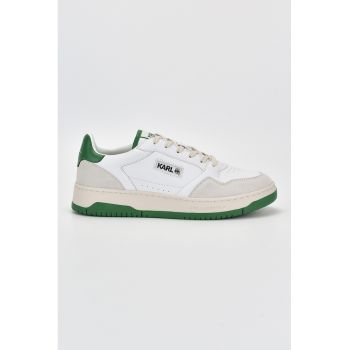 Pantofi sport cu segmente de piele si piele intoarsa