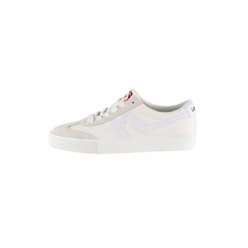Pantofi sport de material textil si piele intoarsa