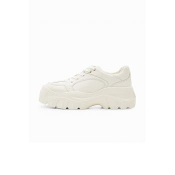 Pantofi sport de piele cu aspect masiv